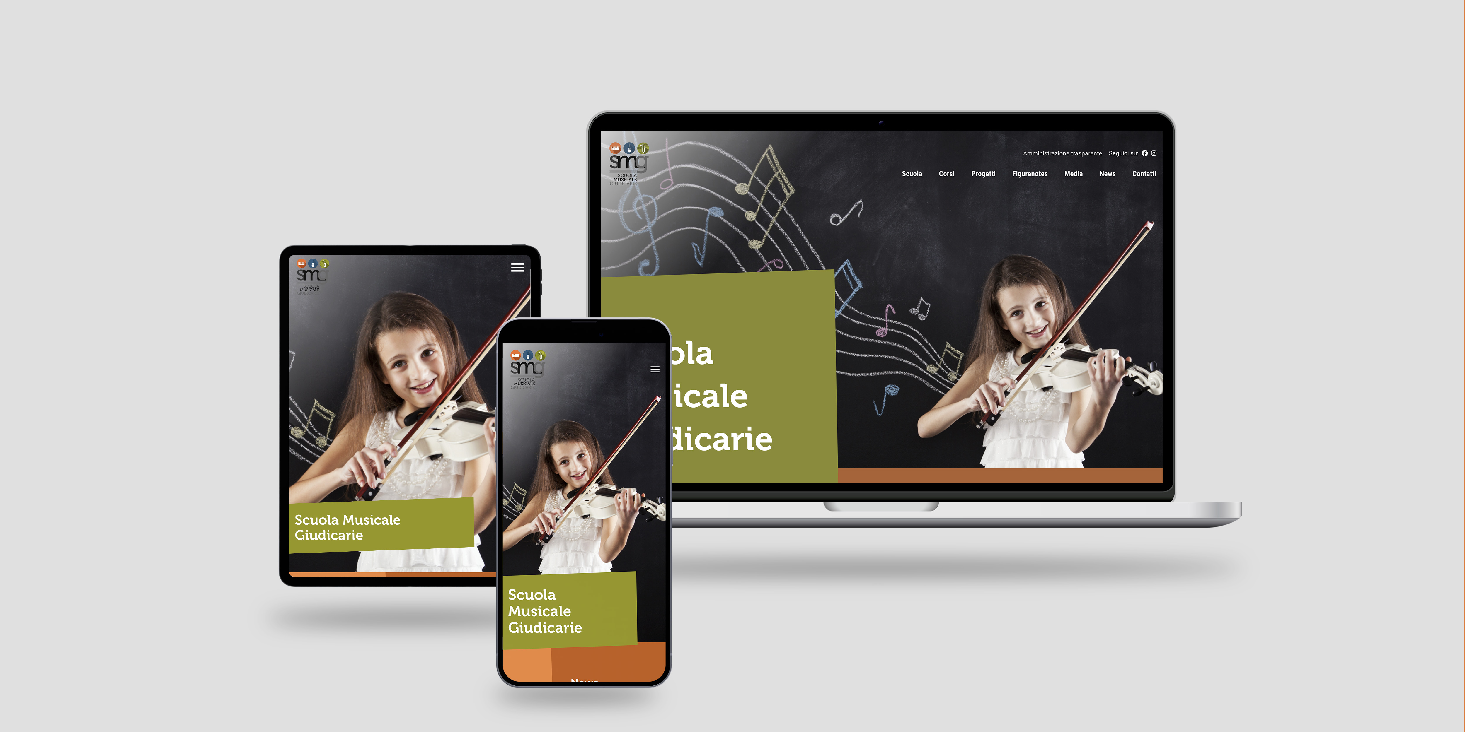 Immagine portfolio Kioo Studio per Scuola Musicale Giudicarie